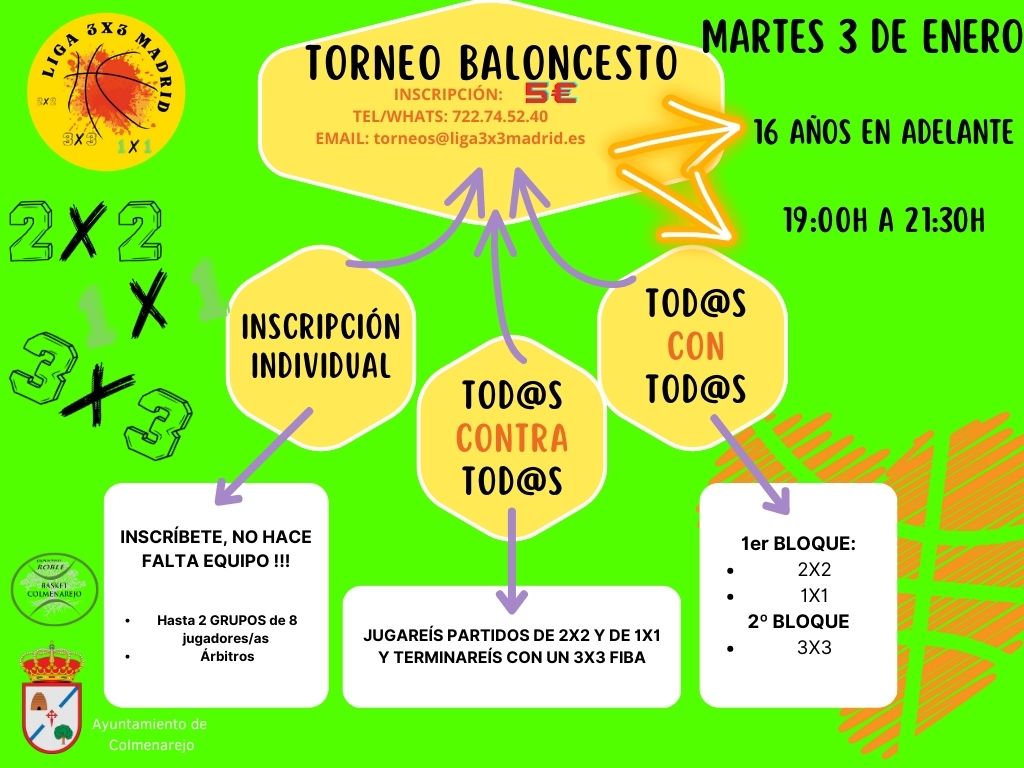 Torneo 2x1x3 Martes 3 de Enero – Inscripciones abiertas !!!