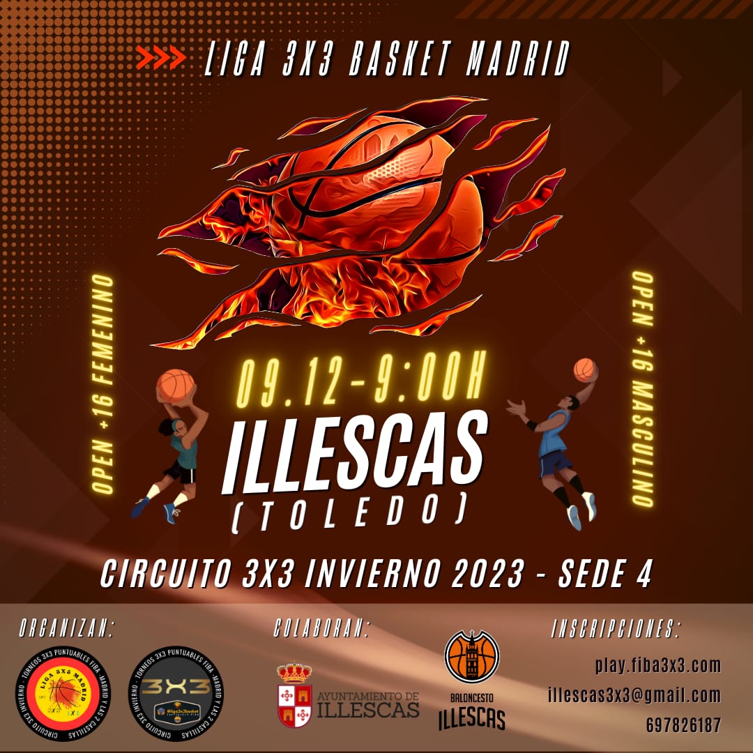 Torneo Circuito 3×3 CM-CyL-CM SEDE 4 – Illescas – 9 de Diciembre 2023