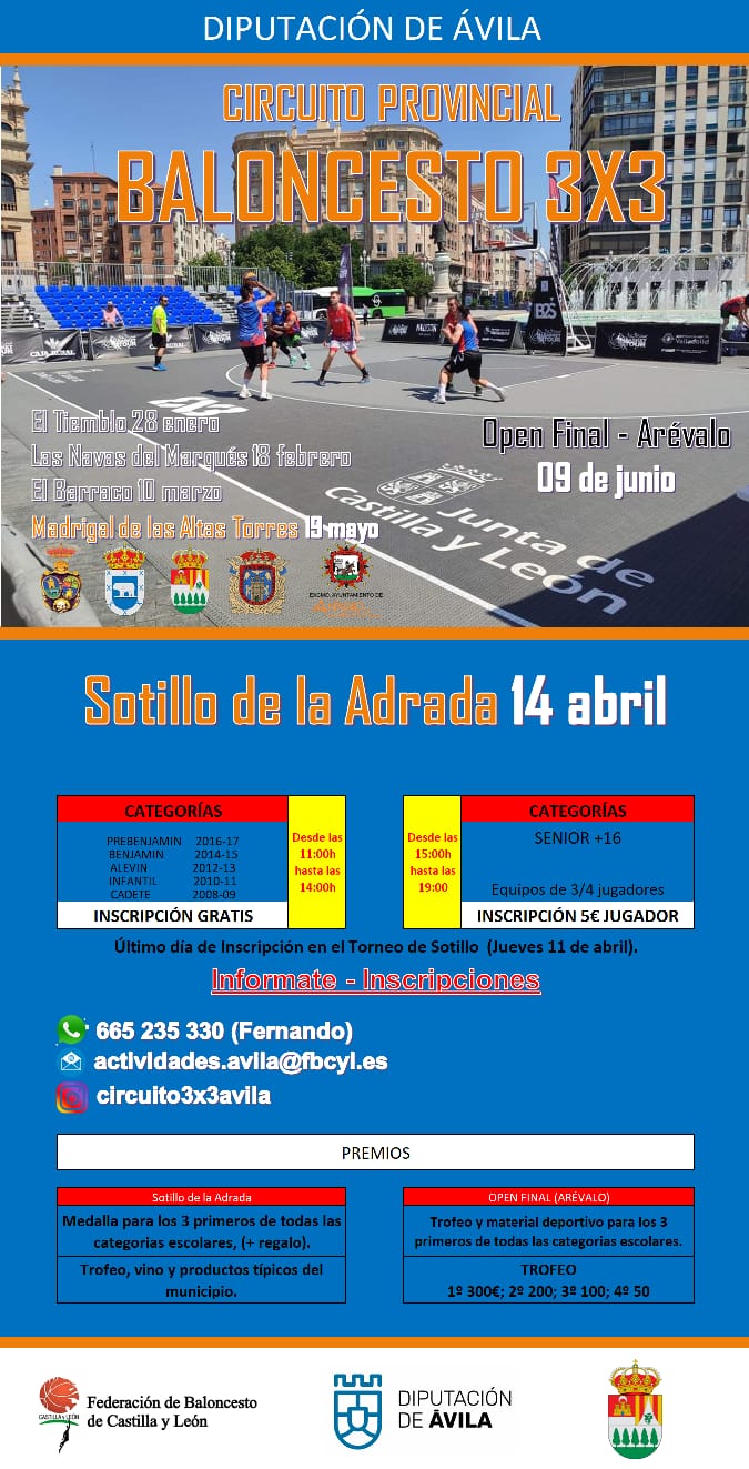 Torneo  Sotillo de la Adrada – 14 de Abril 2024 – circuito Ávila de 3×3