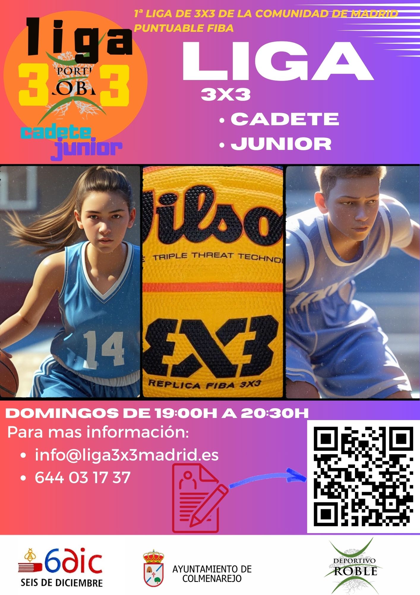 Liga 3×3 Cadete y Junior Masculino y Femenino – Temporada 25/26